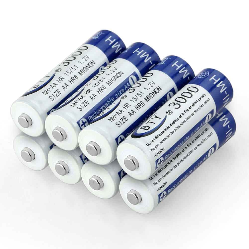 BTY AA 3000 mAH 1.2V Rechargeable Battery - Eastlakes Electronics