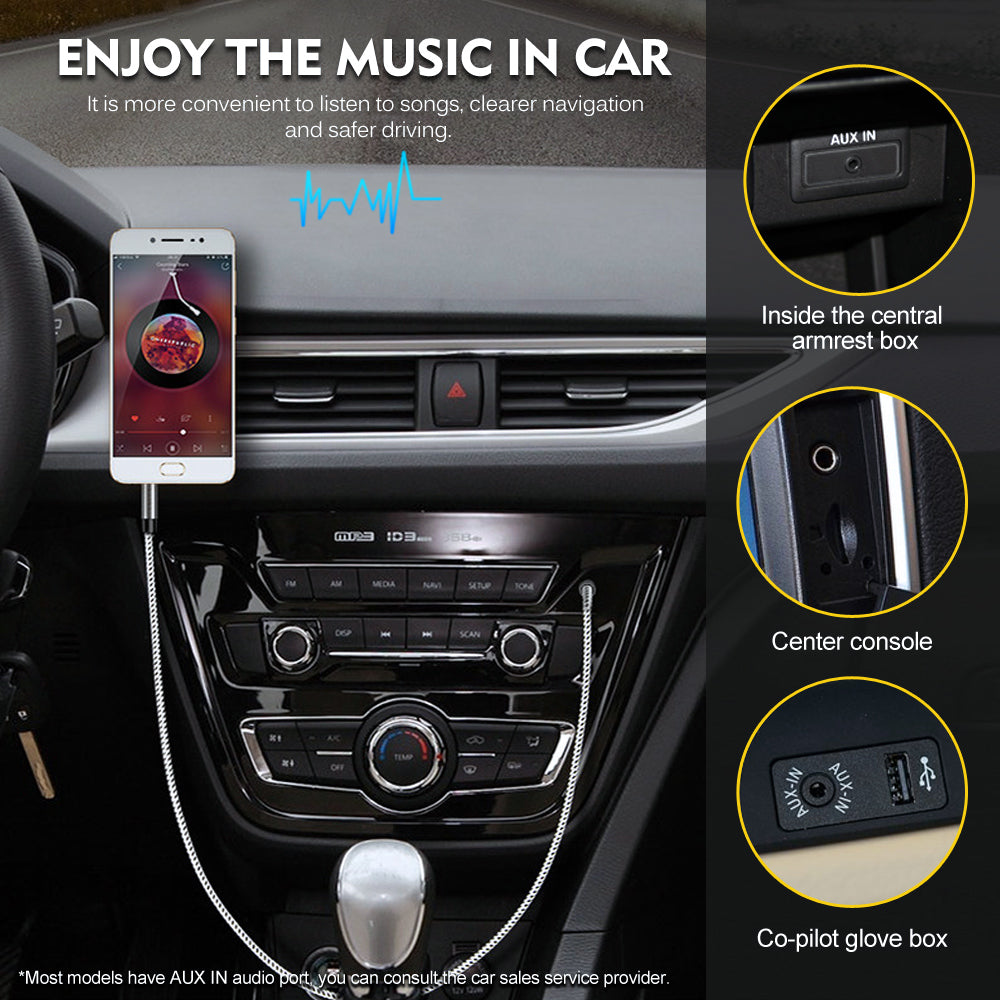 [2 Pack] 3.5mm Audio Male to Male Auxiliary AUX Cable - Eastlakes Electronics