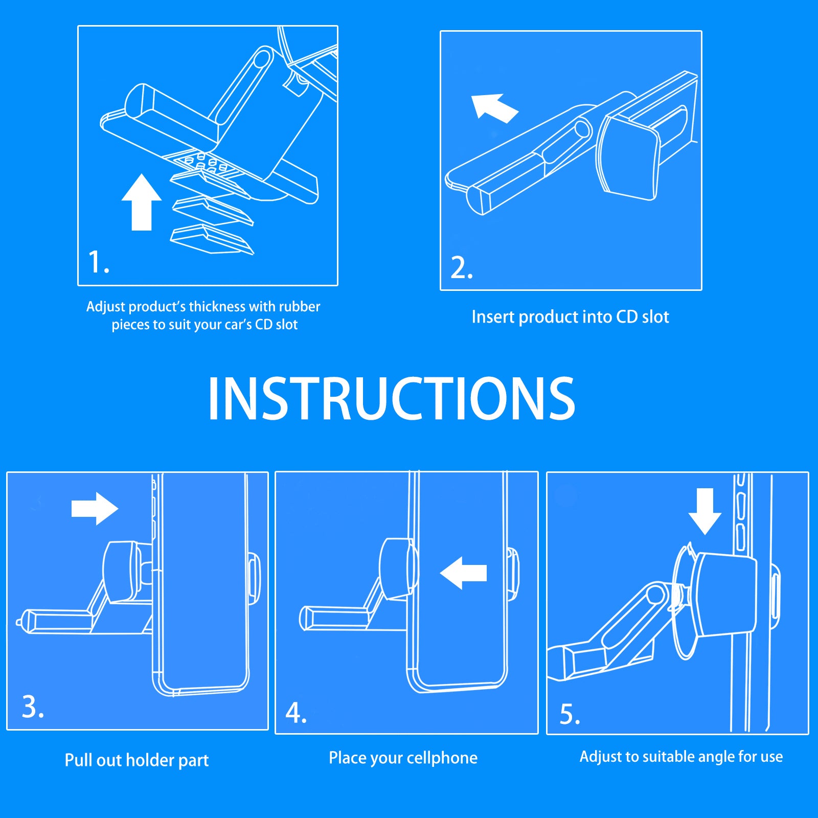 Alightstone CD Slot Car Holder for Phone and GPS - Eastlakes Electronics