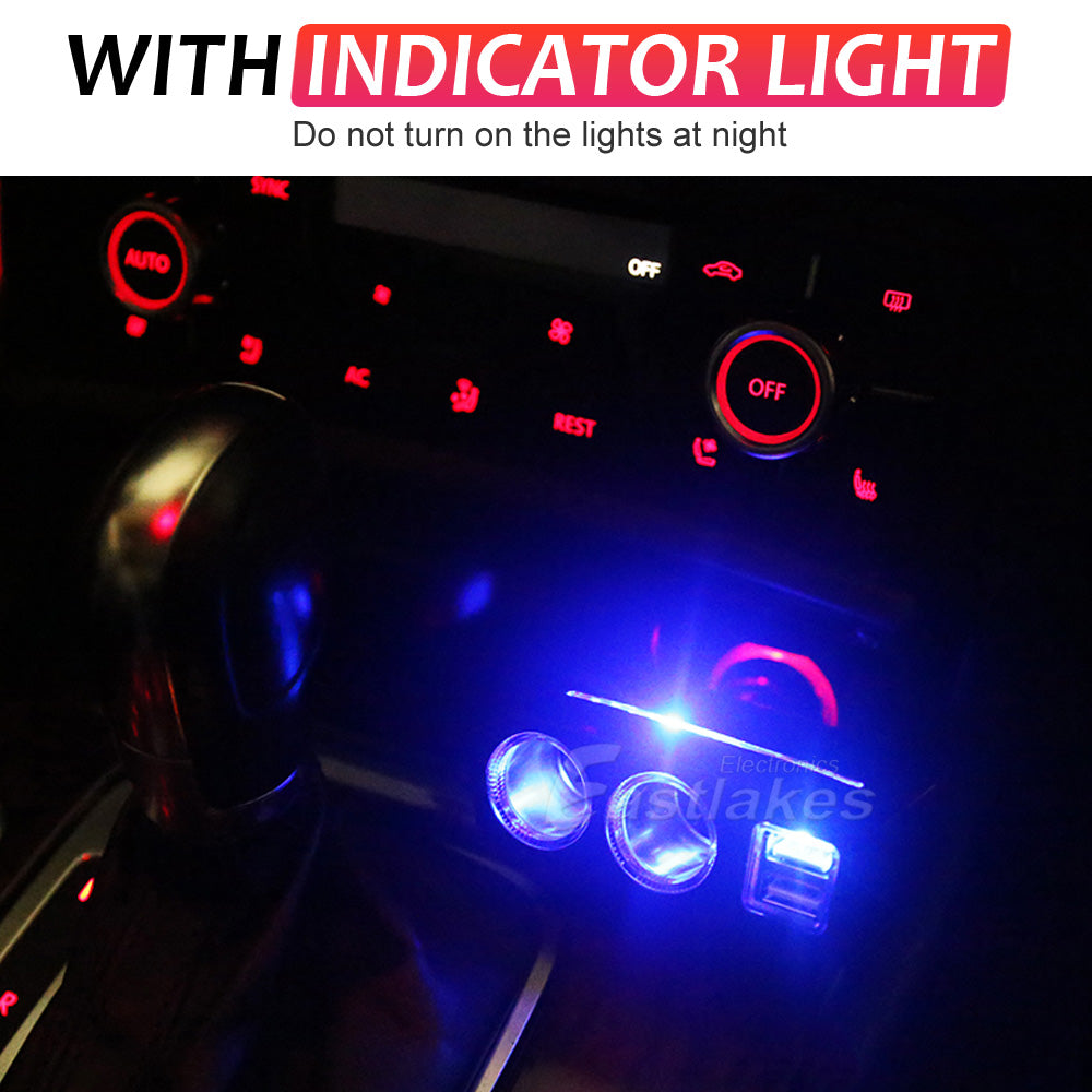 2 Way Car Cigarette Lighter Socket Splitter Adjustable Right Angle with Dual USB Ports - Eastlakes Electronics