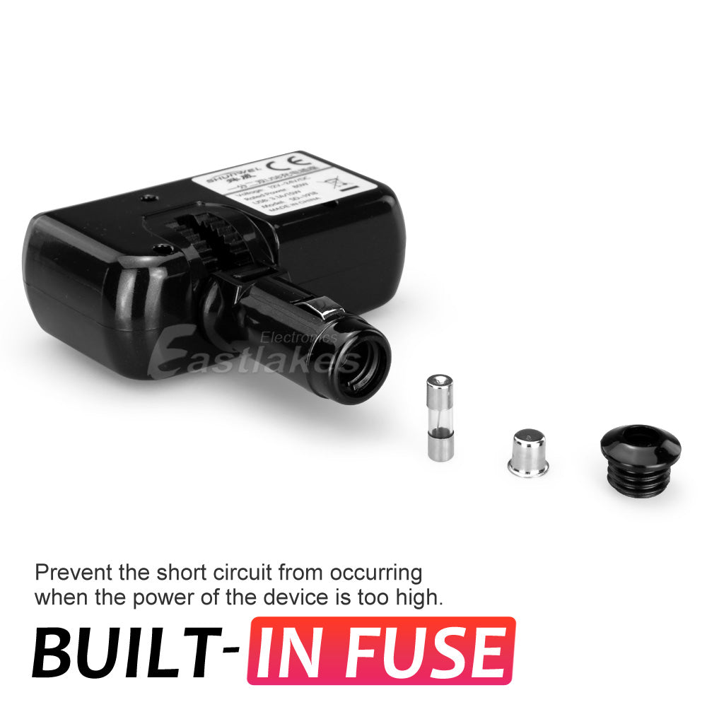 2 Way Car Cigarette Lighter Socket Splitter Adjustable Right Angle with Dual USB Ports - Eastlakes Electronics