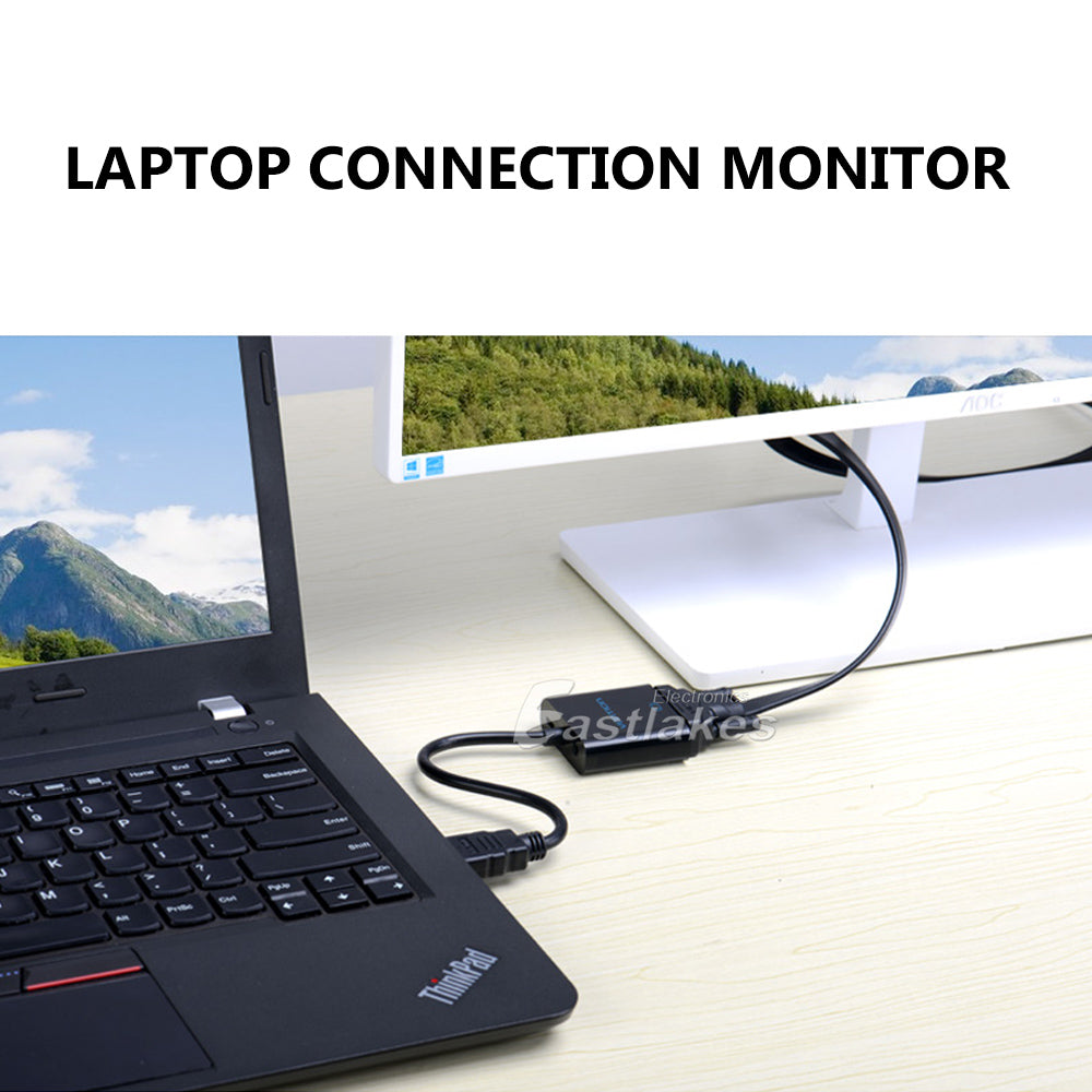 1080P HDMI Male to VGA Female Video Adapter Cable Converter - Eastlakes Electronics