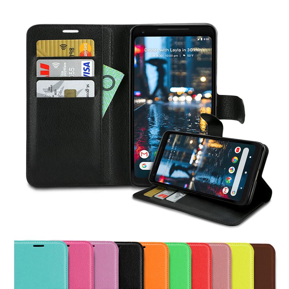 Flip leather Wallet Card Stand Case Pouch Cover for Google Pixel 2 3 XL - Eastlakes Electronics