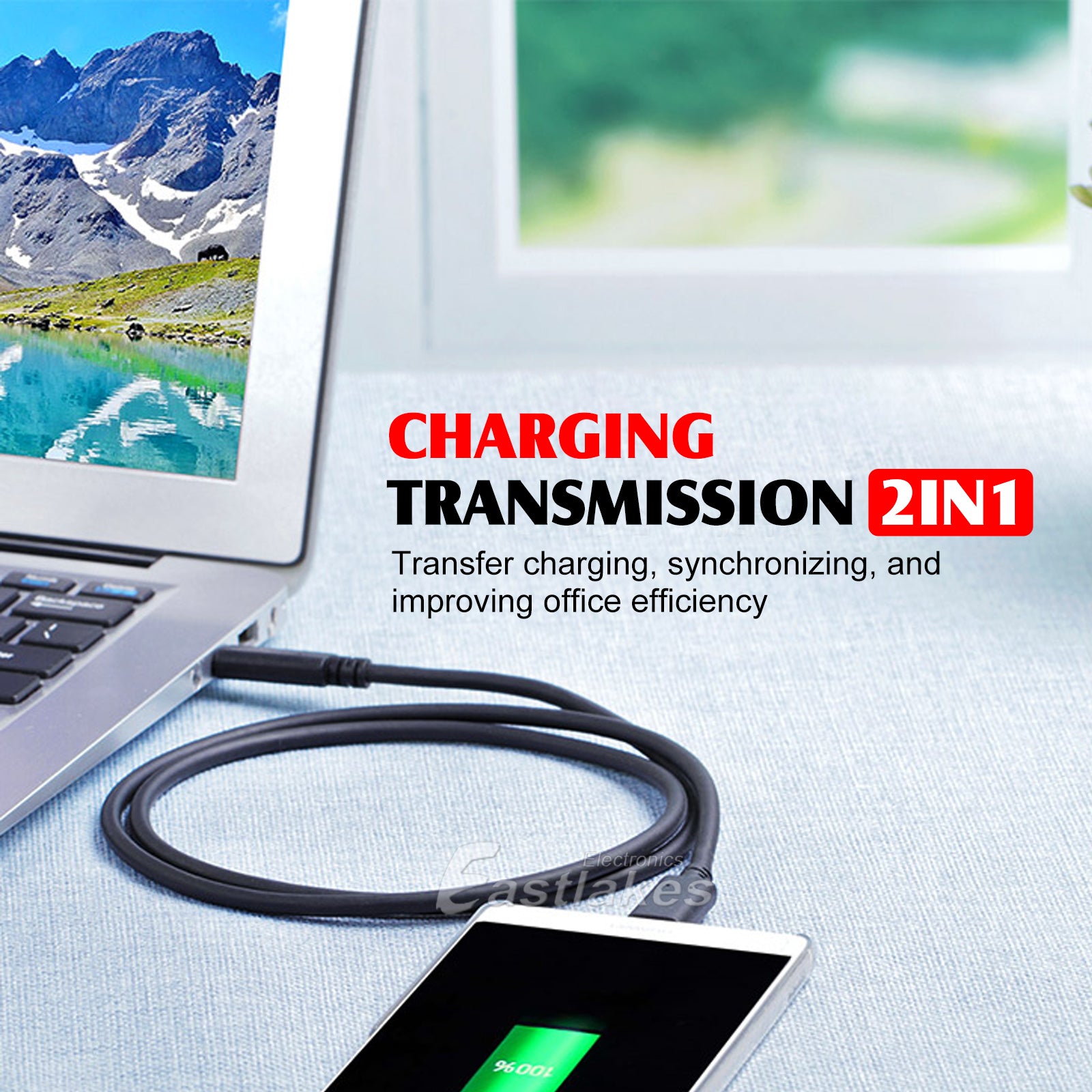 [USB 3.2 PD60W] USB-C Type M-M Male Data Charger Cable - Eastlakes Electronics