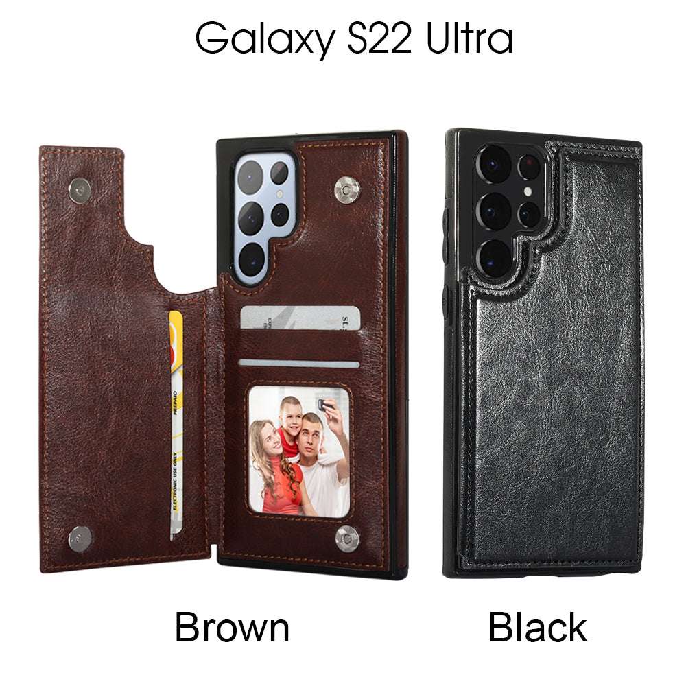 Magnetic Leather Wallet Case for Samsung S22 S21 S20 Note 20 Note 10 Series - Eastlakes Electronics