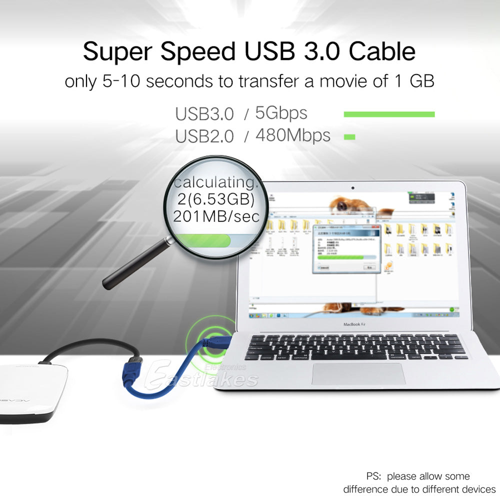 3M USB 3.0 Male to Female Extension Data Cable - Eastlakes Electronics