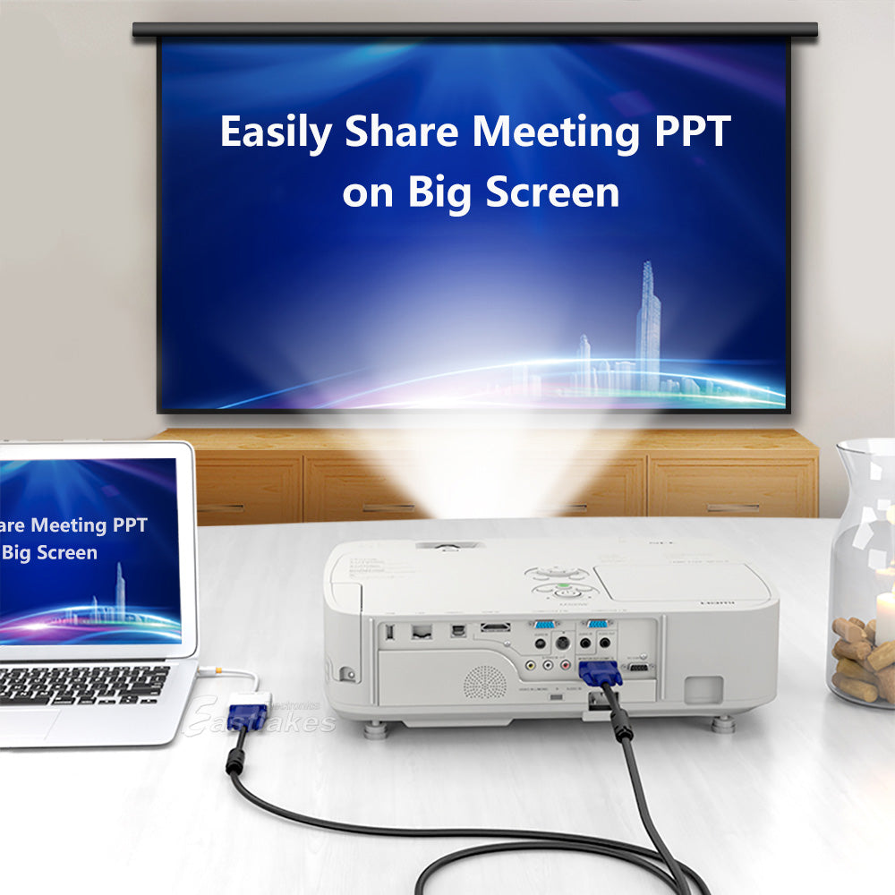 Premium VGA SVGA Male to Male Extension PC Monitor LCD Cable 15pin 1.5M 3M 5M - Eastlakes Electronics