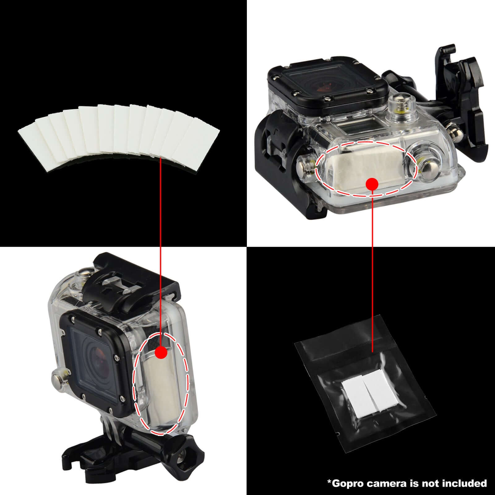 [12 Pack] GoPro Anti-Fog Inserts - Eastlakes Electronics