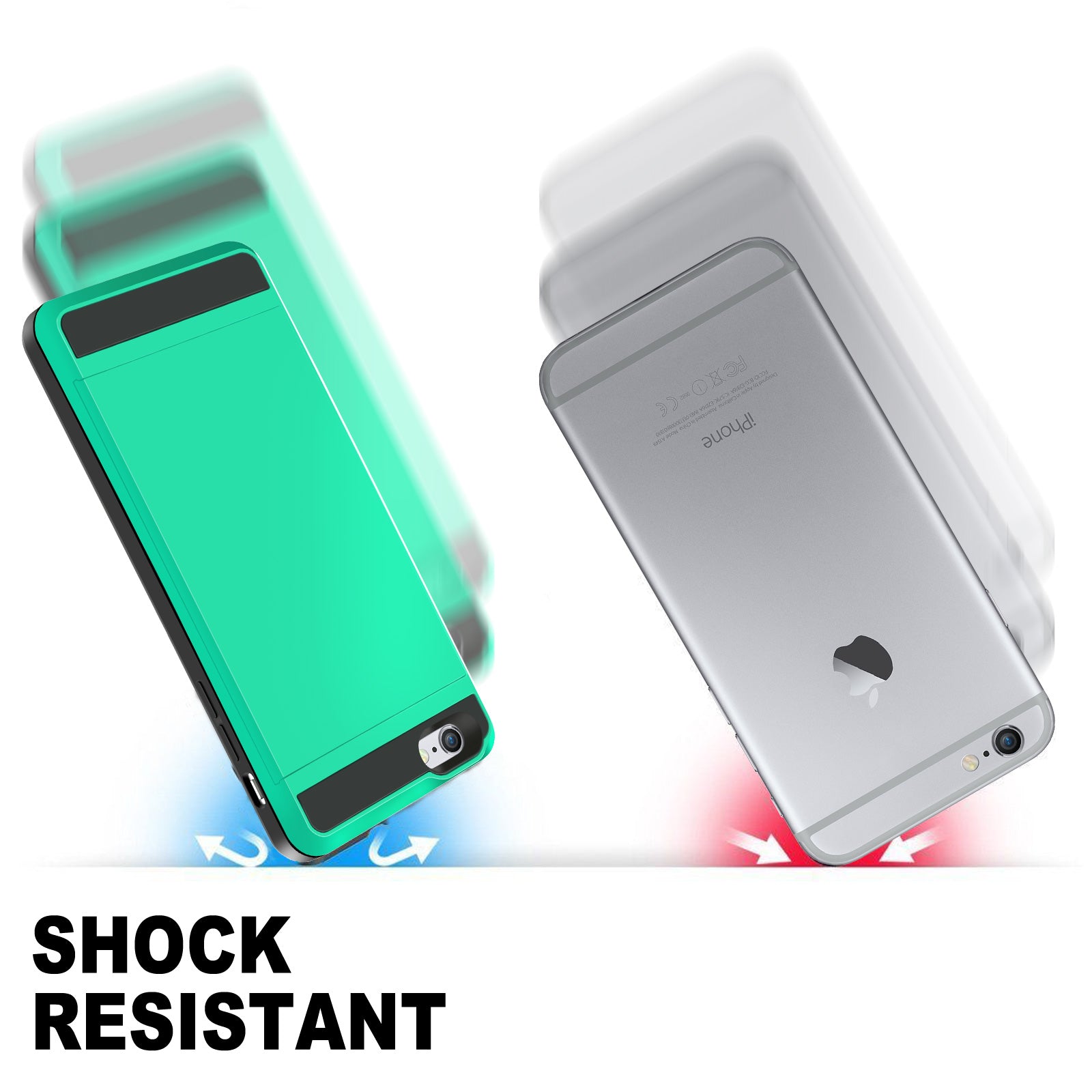 Shockproof Sliding Card Case for iPhone 7/8 Series - Eastlakes Electronics