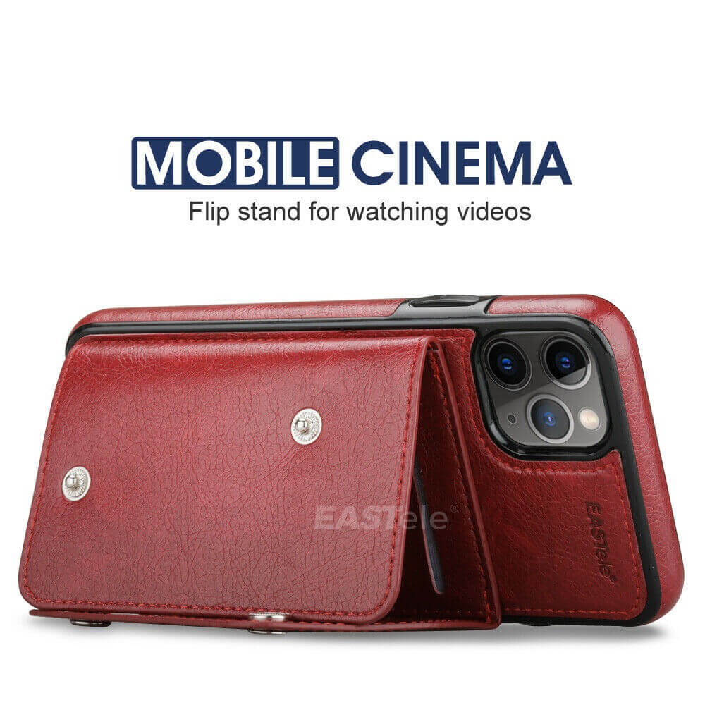 EASTele Apple iPhone Luxury Leather Snap Closure Wallet Case - Eastlakes Electronics