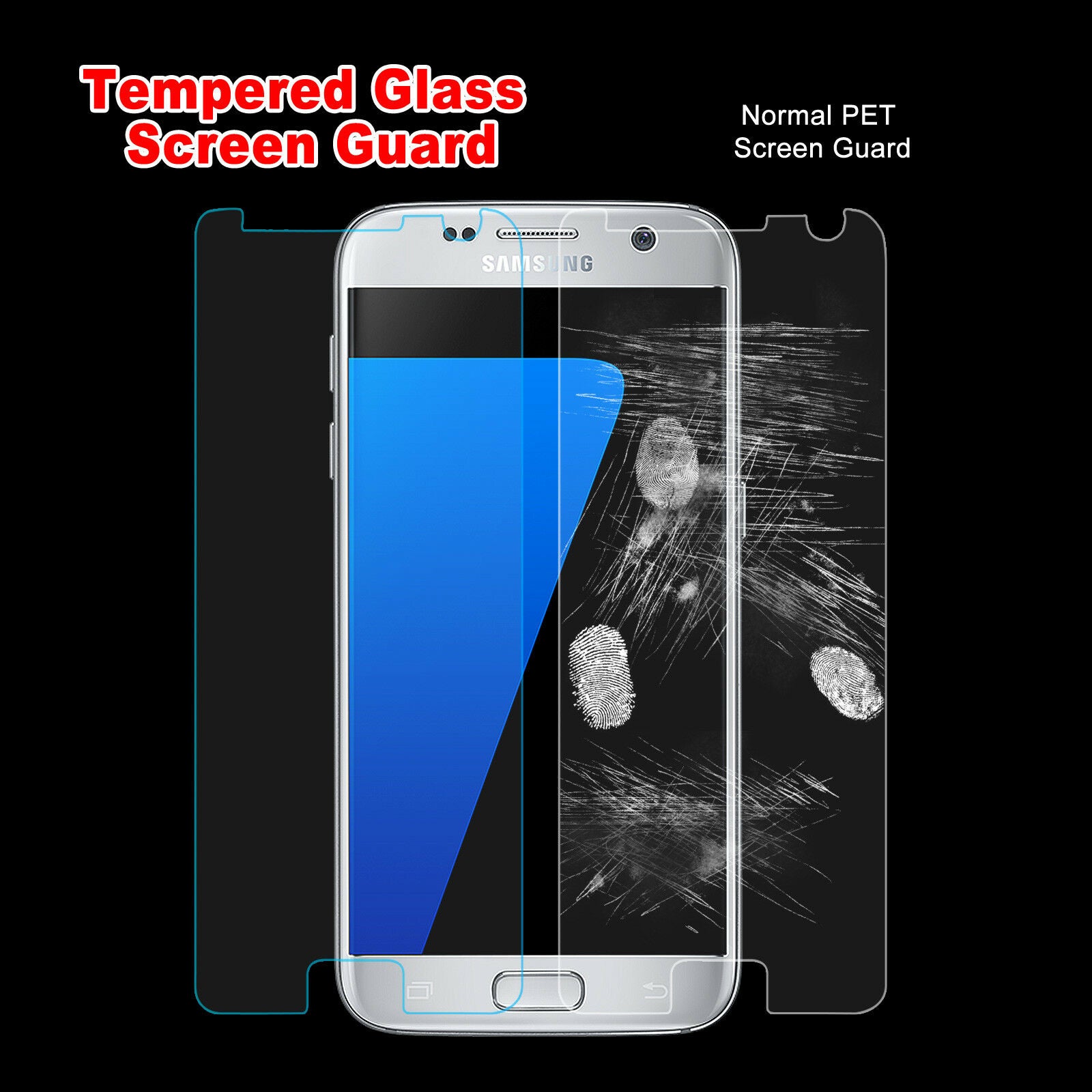 [2 Pack] Samsung Galaxy S7 Tempered Glass Screen Protector - Eastlakes Electronics