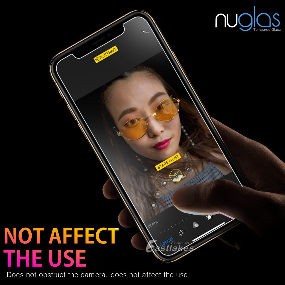 [2 Pack] NUGLAS Tempered Glass Screen Protector For Apple iPhone - Eastlakes Electronics