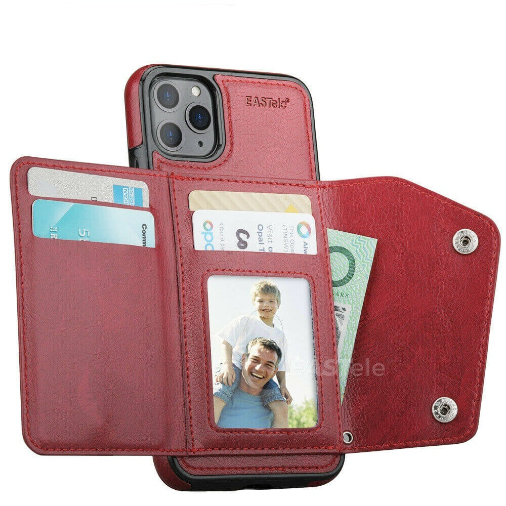 EASTele Apple iPhone Luxury Leather Snap Closure Wallet Case - Eastlakes ElectronicsEASTele Apple iPhone Leather Snap Closure Flip Wallet Pouch Case - Eastlakes Electronics