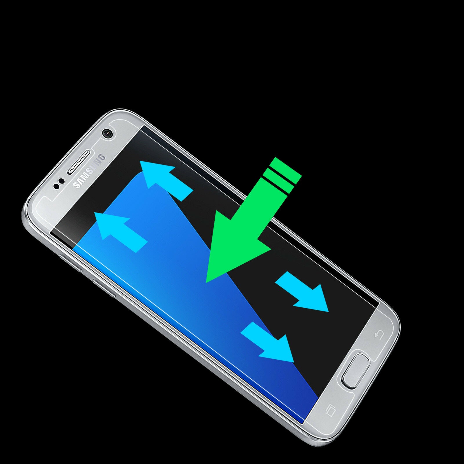 [2 Pack] Samsung Galaxy S7 Tempered Glass Screen Protector - Eastlakes Electronics