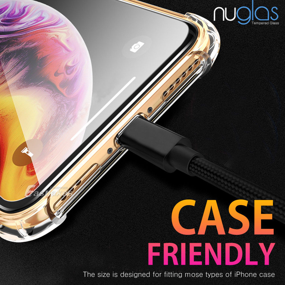 [2 Pack] NUGLAS Tempered Glass Screen Protector For Apple iPhone - Eastlakes Electronics