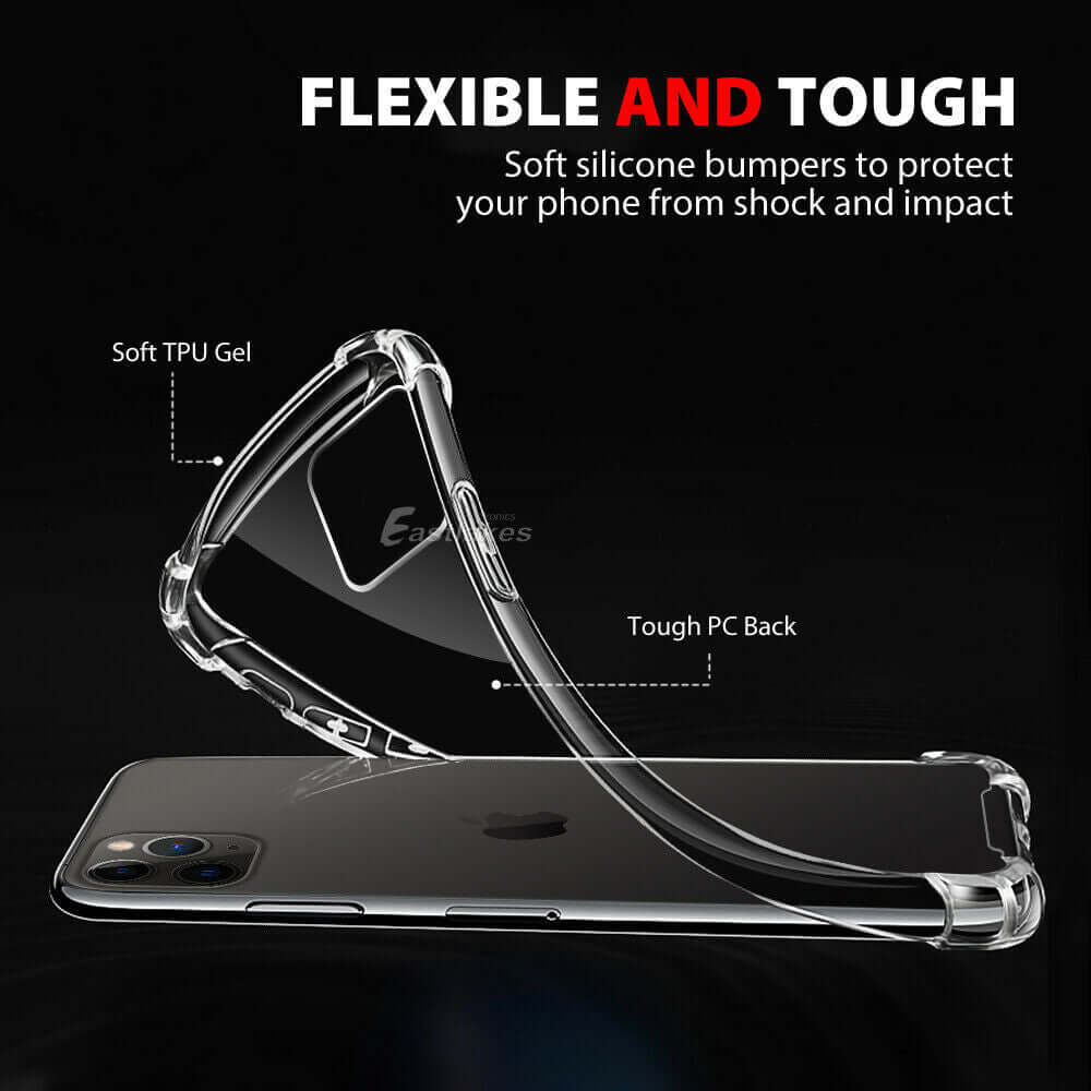 Clear Shockproof Case For Apple iPhone 11 12 13 Pro XS Max XR X 7 8 Plus mini - Eastlakes Electronics