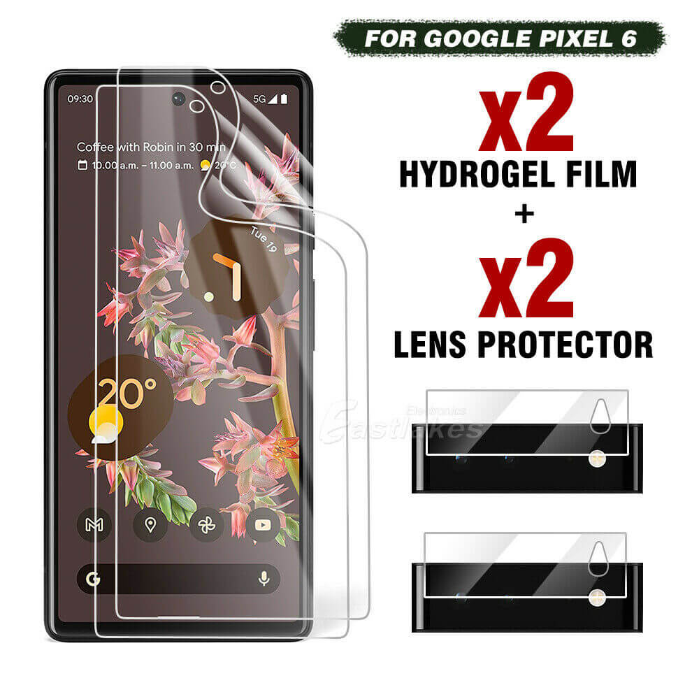 [4-in-1] Hydrogel + Lens Protector Kit for Google Pixel 6 - Eastlakes Electronics