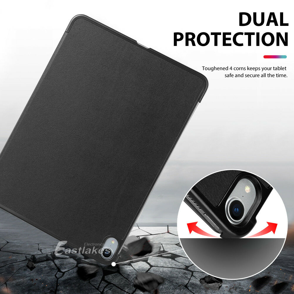Leather TriFold Smart Stand Cover for iPad Air Pro 10.2 10.5 11 - Eastlakes Electronics