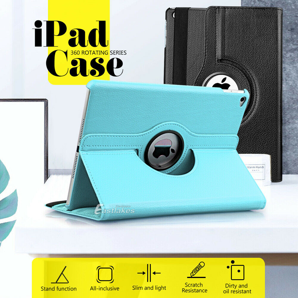Leather Rotate Stand Smart Cover For Apple iPad Air mini Pro - Eastlakes Electronics