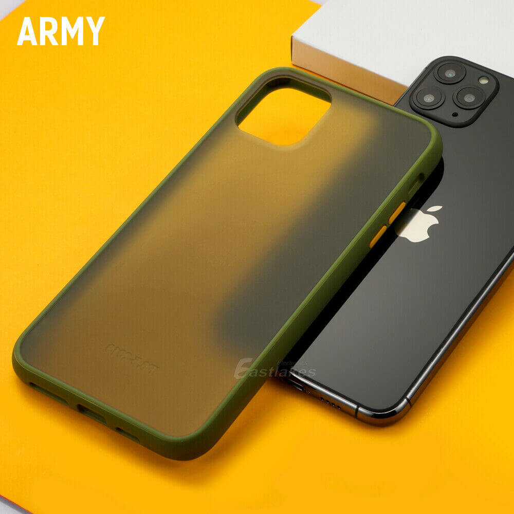 Matte Gel Bumper Case For Apple iPhone 13 12 mini 11 Pro Max XS XR Army Green - Eastlakes Electronics