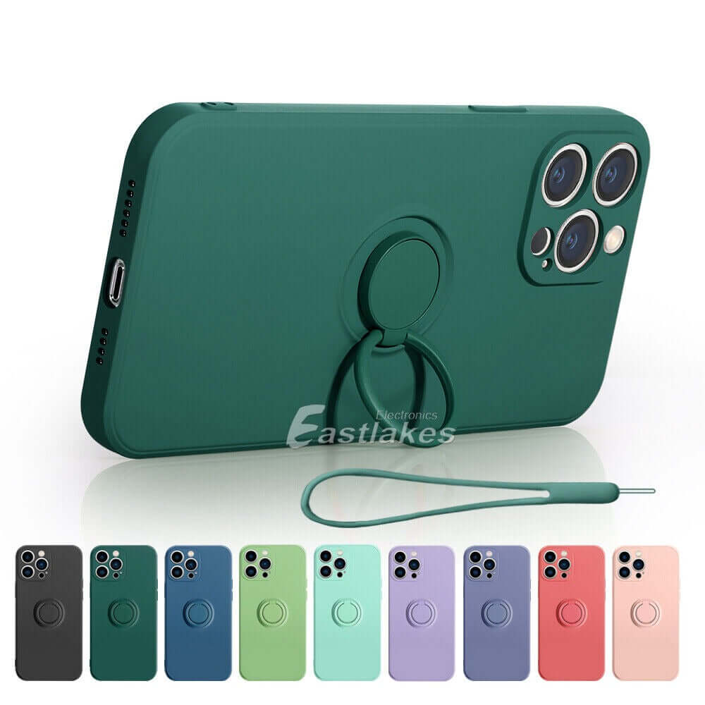 Silicone Case with Ring Holder for Apple iPhone 14/14 Plus/14 Pro/14 Pro Max - Eastlakes Electronics