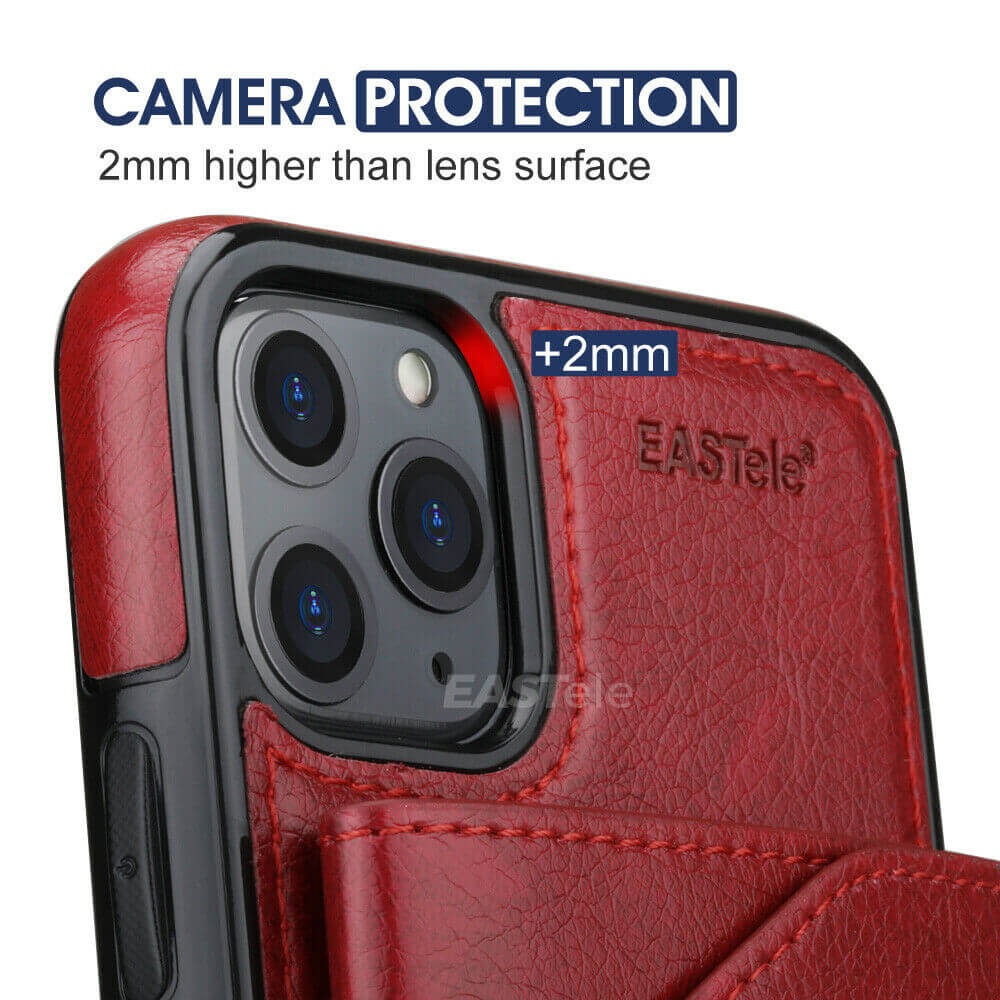 EASTele Apple iPhone Luxury Leather Snap Closure Wallet Case - Eastlakes Electronics