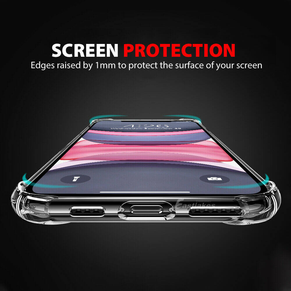 Clear Shockproof Case For Apple iPhone 11 12 13 Pro XS Max XR X 7 8 Plus mini - Eastlakes Electronics