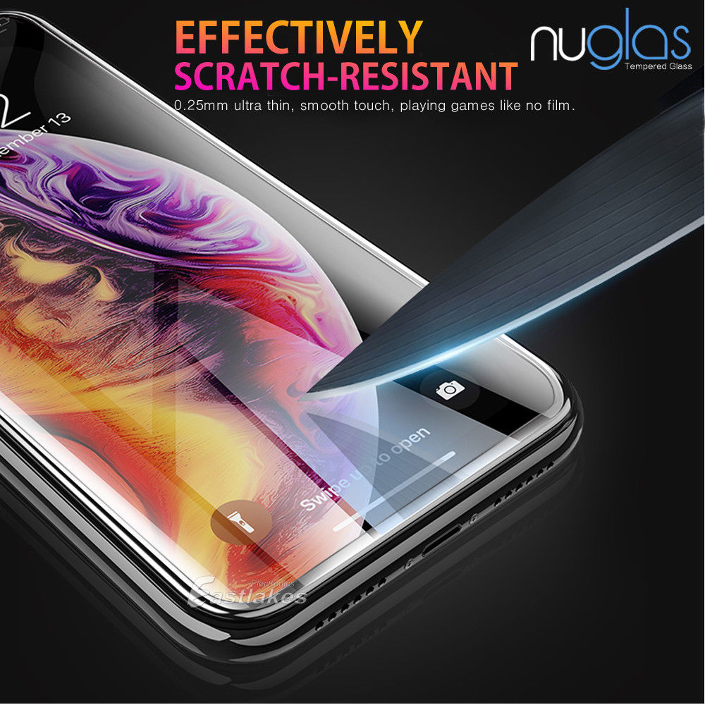 [2 Pack] NUGLAS Tempered Glass Screen Protector For Apple iPhone - Eastlakes Electronics