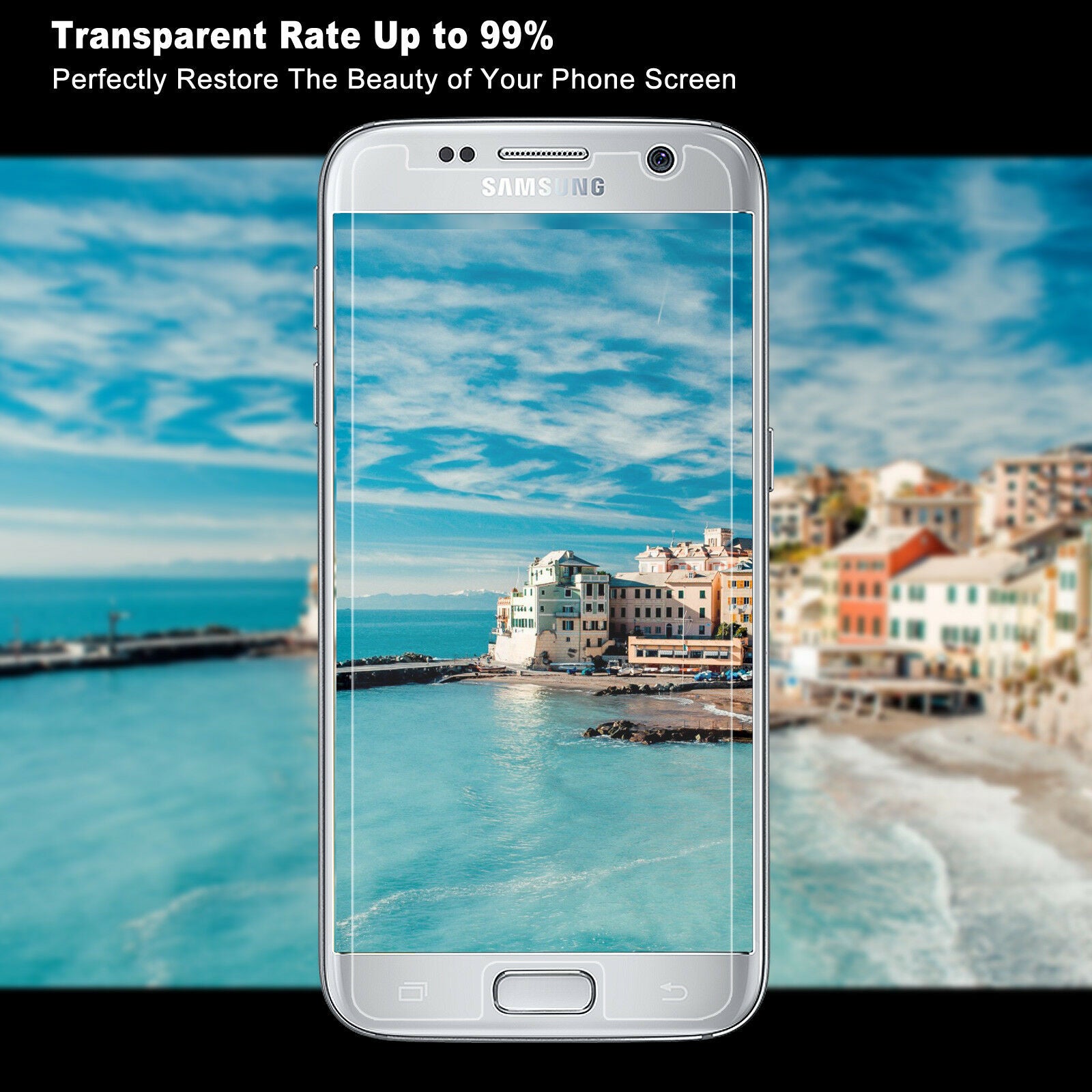 [2 Pack] Samsung Galaxy S7 Tempered Glass Screen Protector - Eastlakes Electronics