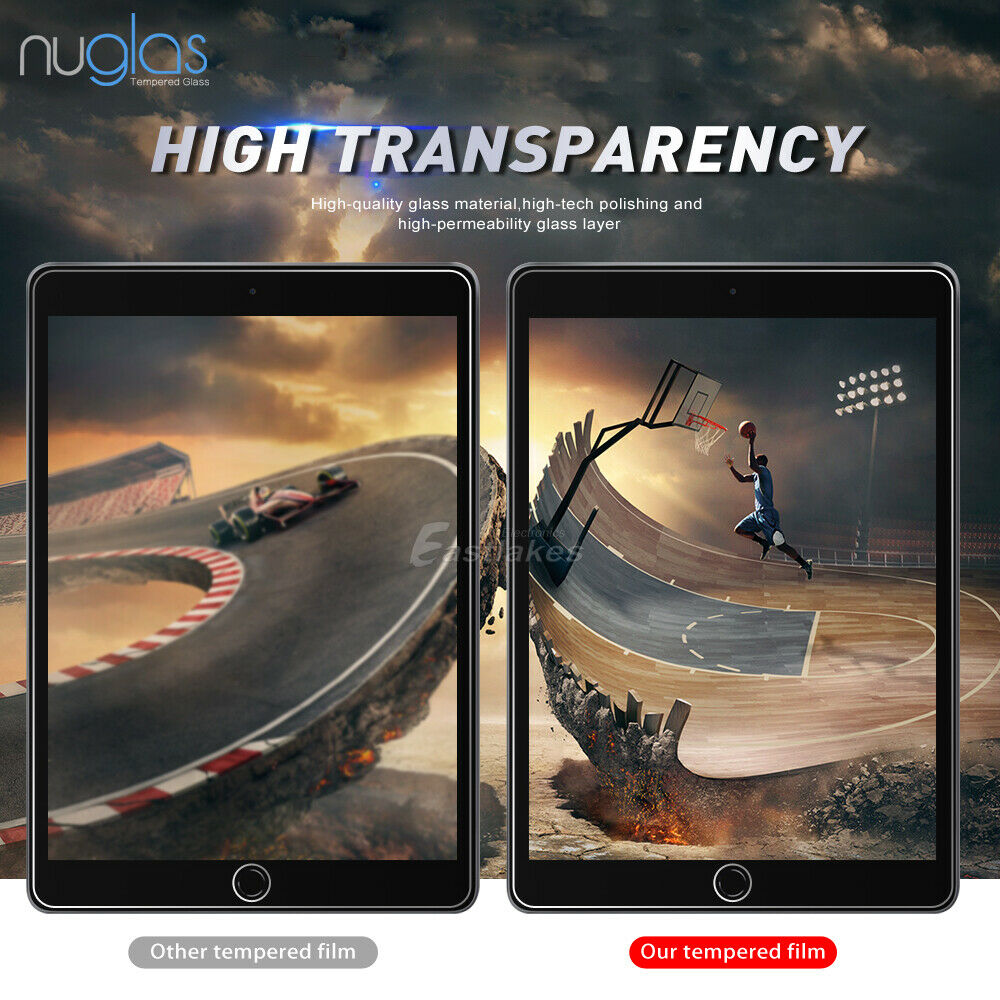 NUGLAS Tempered Glass Screen Protector For All Apple iPad - Eastlakes Electronics