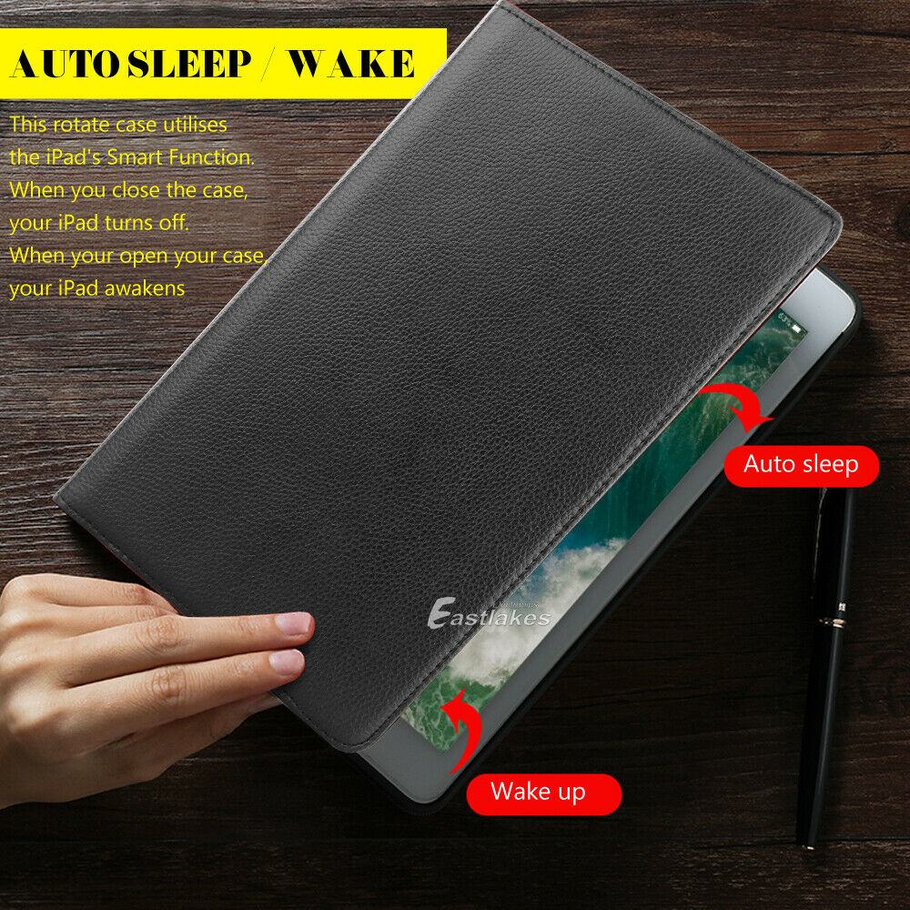 Leather Rotate Stand Smart Cover For Apple iPad Air mini Pro - Eastlakes Electronics