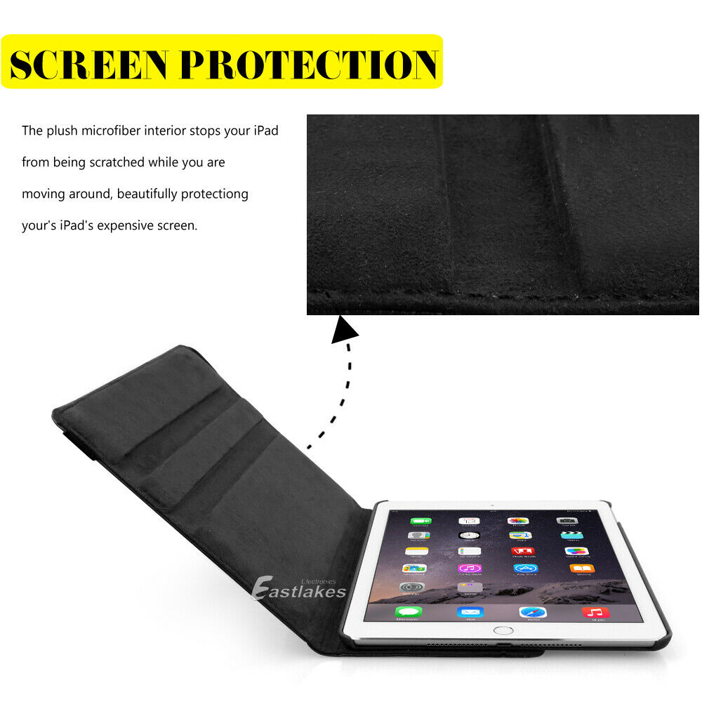 Leather Rotate Stand Smart Cover For Apple iPad Air mini Pro - Eastlakes Electronics