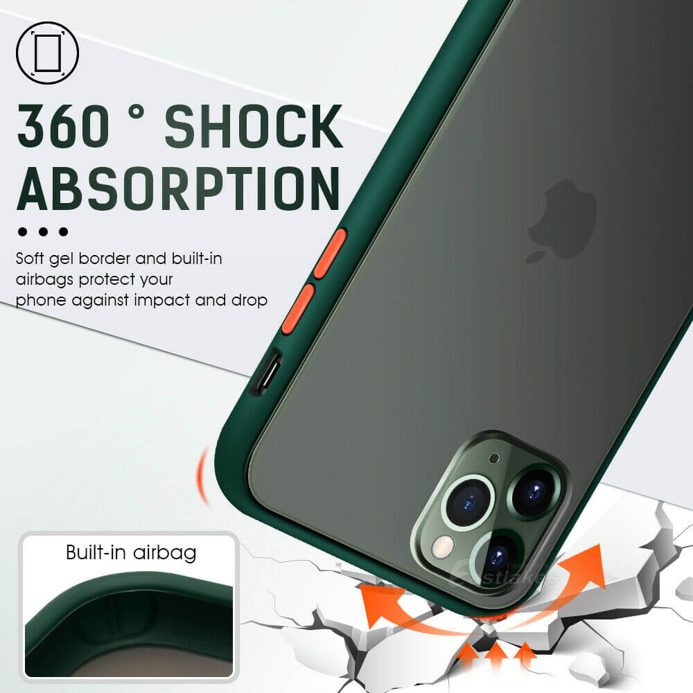 Matte Gel Bumper Case For Apple iPhone 13 12 mini 11 Pro Max XS XR - Eastlakes Electronics