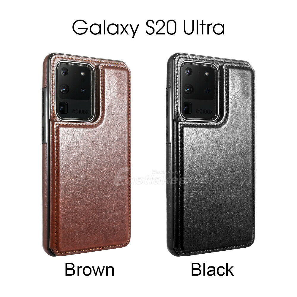 Magnetic Leather Wallet Case for Samsung S22 S21 S20 Note 20 Note 10 Series - Eastlakes Electronics