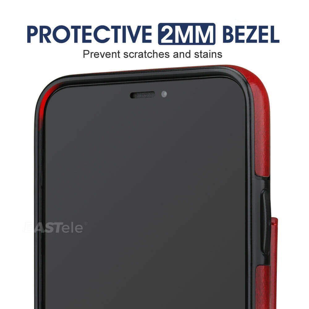 EASTele Apple iPhone Luxury Leather Snap Closure Wallet Case - Eastlakes Electronics