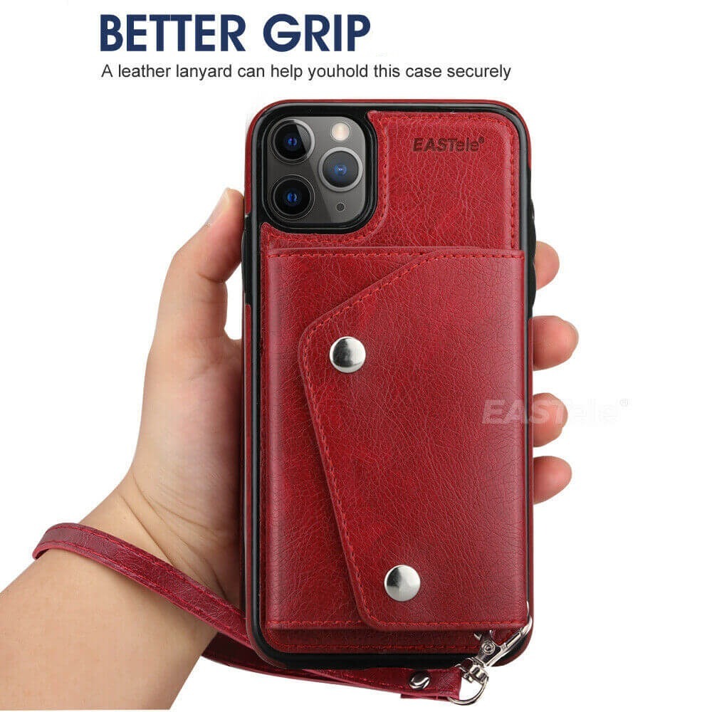 EASTele Apple iPhone Luxury Leather Snap Closure Wallet Case - Eastlakes Electronics